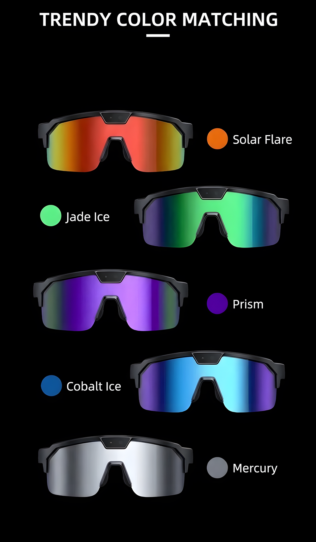 LENSIA Vector gafas inteligentes, variedad de colores disponibles