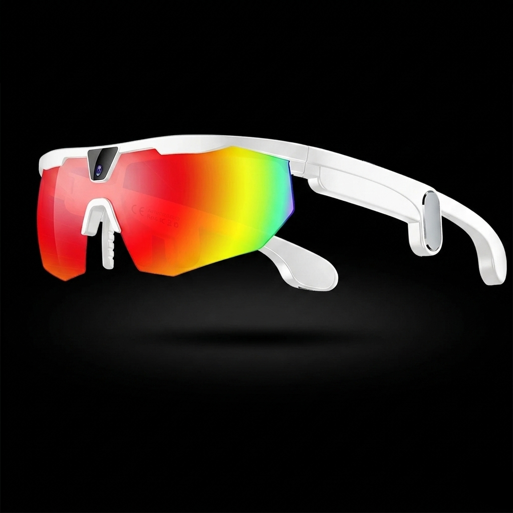 LENSIA Apex variante Arctic Spectrum, montura blanca con lentes de color